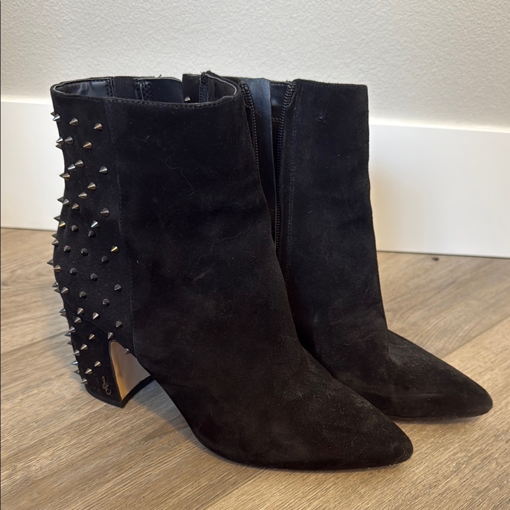 Black Studded Ankle Boots sam Edelman size 9
